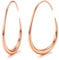 Adramata Ohrringe Creolen Edelstahl Damen Ohrringe -18 Karat Gold/Weißgold/Roségold Creolen, Hypoallergene Große Ovale Creolen 25/30/35/40MM Tropfen Ohrringe,RG30