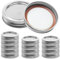 Kerr 15 PCS Mason Jar Lids 70MM Standard Mouth Tinplate Regular Canning Lids and Rings with Seals Fit Jars (Silver)