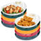 Jucoan 10 Pack Chip and Dip Serving Plates, 23 x 16.5 cm Large Reusable Plastic Dinner Dumpling Plate with Sauce Compartment for Tacos, Fries, Sushi, Charcuterie Board, Microwave Dishwasher Safe