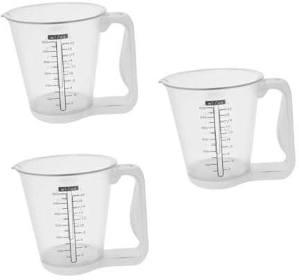 Cabilock 3pcs Electronic Measuring Cup Scale Measuring Cups Kettle Food Measuring Scale Digital Kitchen Measuring Jug Digital Measuring Cup with Lcd Large Measuring Jug White Pp
