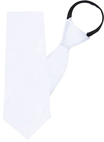Keyoung Krawatte Herren Krawatten,Vorgebundene verstellbare Krawatten mit Reißverschluss,Klassische Krawatte Herren elegante Hochzeitskrawatten für Heiraten Oder Festliche Veranstaltunge-Weiß