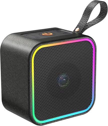 Cassa Bluetooth Portatile, Speaker Bluetooth 5.3 Altoparlante Wireless con Luce LED Colorata Cassa Portatile, Suono Stereo con Mic Incorporato, 10 Ore di Riproduzione per Casa, Esterno, Viaggi 2025
