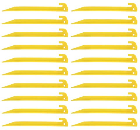 Plastik -Markise Zeltstifte Hochleistungsstärkern langlebige Camping -Stakes für Strandgrasland Snowland PP Material 9 Zoll 20 Packung