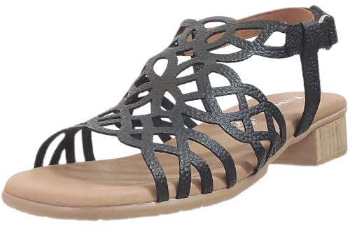 Xapatan, Baza-2011, Femme Nu-pied noir cuir légèrement grainé - 38 EU