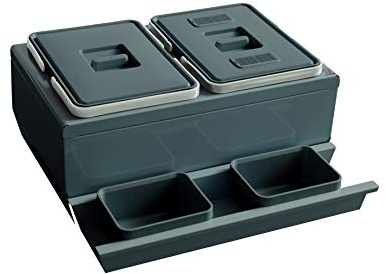 ELLETIPI Compo Evo pbe22 06050 C10 Differentiated Bin Drawer, Metal and Plastic, Grey, 51 x 47.2 x 22 cm