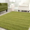 Shaggy Teppich Farbe Hochflor Langflor Teppiche Modern Uni Farben, Farbe:Grün, Maße:140x200 cm