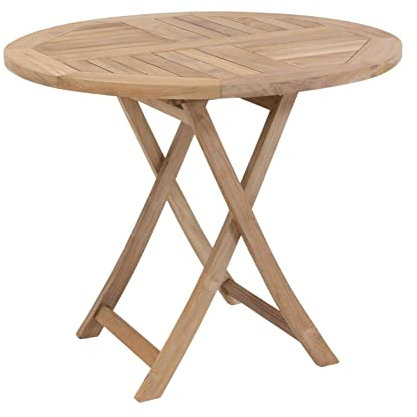 LINDER Gartentisch Klapptisch Paris in Premium Teak rund D 90