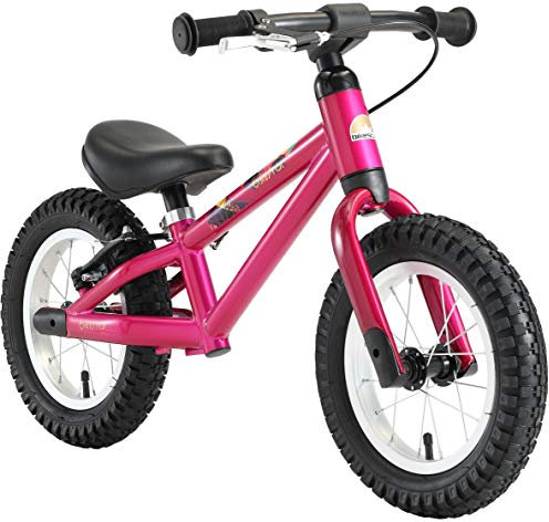 BIKESTAR Mountain Kinderlaufrad Lauflernrad Kinderrad für Jungen und Mädchen ab 3-4 Jahre | 12 Zoll Kinder Laufrad Mountainbike | Berry Lila | Risikofrei Testen