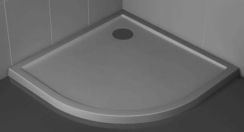 Novellini Victory Piatto Doccia Slim Dimensione 100x100 Altezza 4,5 cm Colore Grigio Montaggio Angolo Forma Semicircolare Installazione Appoggio Pavimento Superficie Liscia Materiale Metacrilico