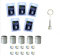 geo-versand 5 x magnetischer Nano Silber +10 Logstreifen +Aufroller Versteck Geocaching