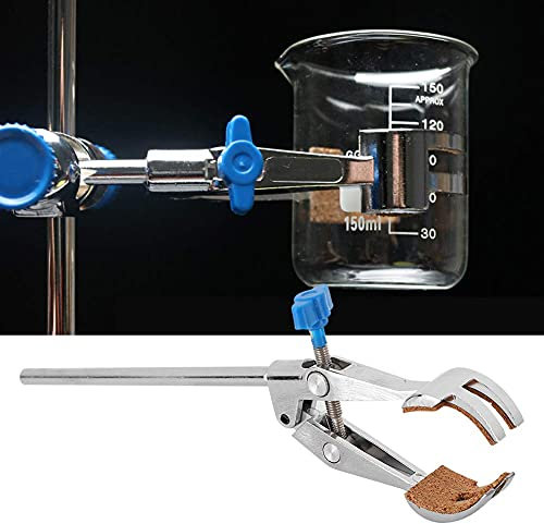 4 Prong Swivel Clamp, Zinc Alloy Labs Universal Clamp, Cork Lined Prongs Test Tube Lengthen Stand Clip for Laboratory