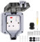 Powerole Single Outdoor Socket Waterproof Socket, Wall Electrical Outlets, IP66 13Amp 1 Gang Switched Socket Cover, Outdoor Weatherproof Wall Plug Socket Box