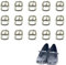Schnalle für Schuhe, 20 Stück, einfache Gürtelschnalle, Metall, quadratisch, Schnallen für Schuhe, Stiefel, Taschen und Zubehör, Leder, Gürtel, Riemen – langlebig