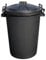 Srendi® Small/Medium/Large Black Plastic Bin Heavy Duty Refuse Bin With Lockable Lid Ideal for Outdoor/Rubbish/Waste/Dustbin/Animal Feed (Medium 85Litre)