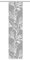HOME WOHNIDEEN Schiebegardine CORALIO, BambusOptik, floral Motiv, 260x60cm, Farbe:grau