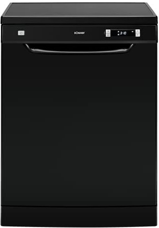 Bomann GSP 7408 Spülmaschine, Stand/Unterbau, 60 cm Ausführung, 13 Maßgedecke, 6 Programme, LED- Display/Kontrollanzeigen, Reinigungstemperaturen 45°C - 70°C, Schwarz
