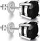 Schwarze Ohrstecker Ohrringe für Damen Herren Diamant Schwarze Ohrstecker S925 Sterling Silber Runde Männer Ohrringe Schmuck 7mm