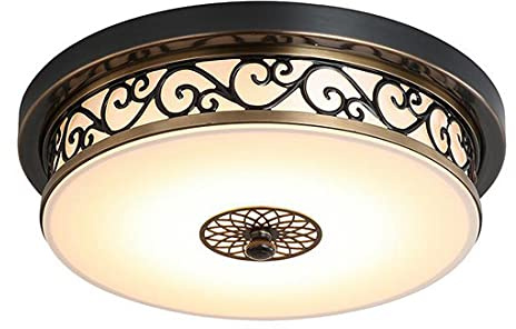 LED Deckenleuchte Vintage Bronze Design Dimmbar 3 Farben Lampe Rustikal Landhaus stil Industrielle Rund Deckenlampe Pendelleuchte Beleuchtung für Flur Wohnzimmer Schlafzimmer Büro Küchen Bar (30cm)