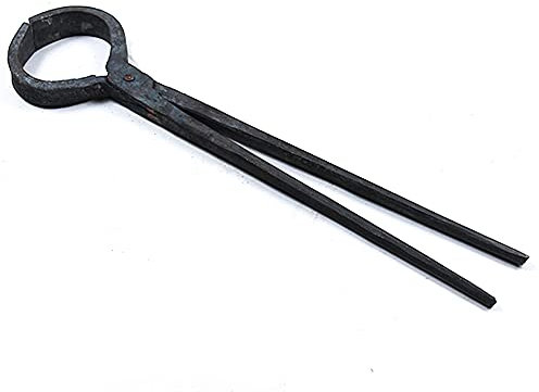 Tenaza de forja Pinzas de herrero de 440 mm Tenaza de forja de punta redonda para el yunque Fragua Tenaza de forja para Engineer Blacksmith Forge