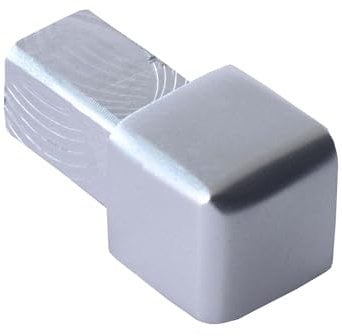 Dalsys Terminale per binario per piastrelle profilo quadrato in alluminio (anodizzato) cromo lucido 8mm, profilo per piastrelle