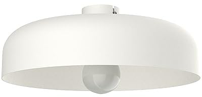 L+ Deckenleuchte aus Metall, Kuppelform, Durchmesser 40 cm, Farbe Weiß matt