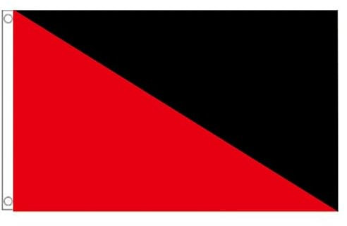 Flagge 90x150cm Anarchie Anarcho Flagge mit Kommunismus Anarcho Syndikalismus Flagge zur Dekoration