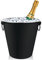 Sektkühler aus Edelstahl mit Griffen Ø 22,5 cm Eiskübel Sekt Wein & Champagner Party Hochzeit Schwarz