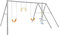 Intex 44131 - Balançoire Swing Set Gris, 2 sièges, balançoire et trapèze, 465 x 249 x 203 cm