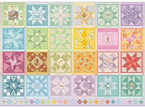 Cobble Hill 1000 Teile Puzzle - Star Quilt Seasons - Musterposter im Lieferumfang enthalten
