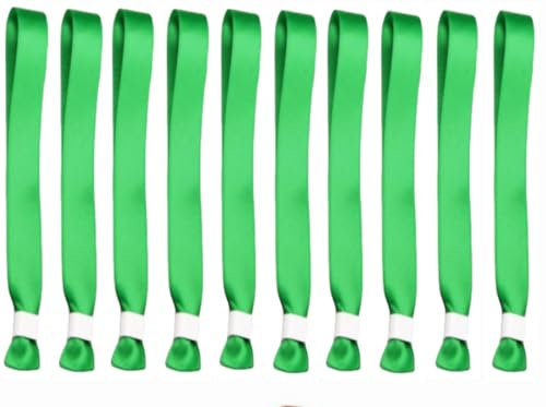 Einlassbänder, Wasserdicht Event Armbänder, Stoff Einlassbänder, Eintrittsbänder Einlassbänder, Party Einlassbänder, Partybänder, Wasserdichte Eintrittsarmbänder für Veranstaltungen, Grün, 10 PCS