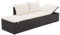 vidaXL Outdoor Lounge Bett, Gartenbett mit Polster Kissen, Sonnenliege für Außenbereich, Sonnenbett Gartenliege Gartenbank, Poly Rattan Schwarz