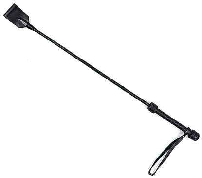 Genuine Leather Handcrafted Riding Crop - 20 or 29 Riding Accessory - Premium and Gentle Crops for Horses (Black, 29 Inches)