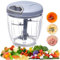 kKNE Picadora de Alimentos, Picadora Manual, Trituradora de Alimentos Fácil de Limpiar y Segura, 900 ml, 5 Cuchillas de acero,Picadora de Verduras Rápida para Verduras, Frutas y Nueces
