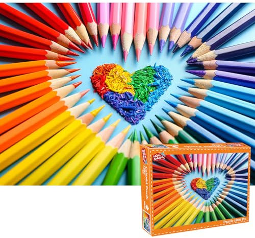 Puzzle 1000 Teile, 1000 Teile Puzzle für Erwachsene und Kinder, Impossible Puzzle, Puzzle-Geschenk, Clevere Rätsel, Puzzle Farbenfrohes,Die Welt der außerirdischen (EIN farbstift.)