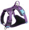 WINHYEPET TLH5654 Hundegeschirr, kein Ziehen, verstellbar, für den Außenbereich, reflektierend, Nylon, weich, geeignet für kleine, mittelgroße und große Rassen, Violett, Größe S