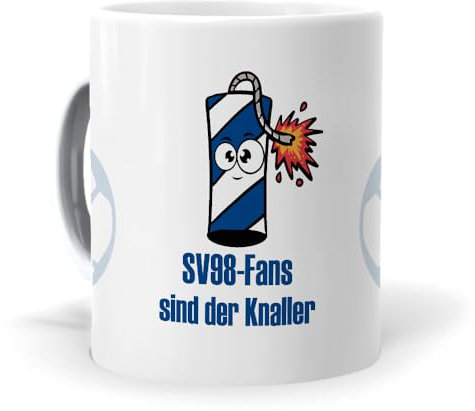 mundohuevo Originelle Fußballtasse, Frühstückstassen für SV Darmstadt 98-Fans | Originelles Geschenk für Fußballfans | Fußballartikel | SV Darmstadt 98