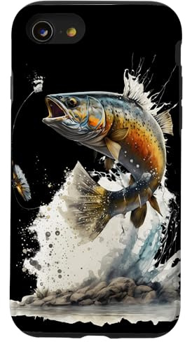 Fliegenfischen Forellen Fischer Fisch Barsch Fluss See Hülle für iPhone SE (2020) / 7 / 8