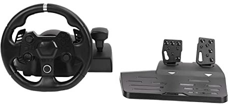 Topiky PC Racing Wheel, Driving Force Racing Wheel 270° Rotation Gaming Racing Wheel with Pedal, Vibration Racing Wheel for PS4 for PS3 for One for 360 for Switch for Android PC