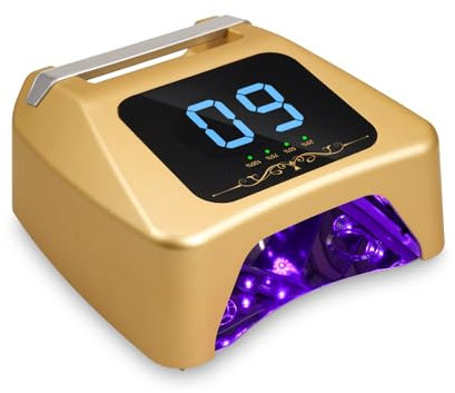 Layhou 72W UV LED Nail Lamp Quick Drying Gel Nail Dryer with 4 Timer Settings, Nail Polish UV Lamp with Auto Sensor and LCD Display, Toenail Gel Curing Lamp for Home and Nail Salons