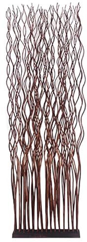 Bürotrennwände, Trennwand aus Weidenholz, freistehender Paravent-Trennwand, beweglicher Wandteiler zur Raumtrennung