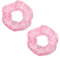 Confezione da 2 elastici per capelli con paillettes rosa luccicanti e cristalli, elastici per coda di cavallo, accessori per capelli spessi e ricci, taglia L (rosa)