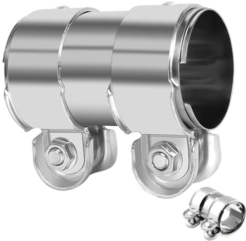 Abrazadera Del Tubo de Escape, 60 x 95mm Doble Abrazadera de Escape, Abrazadera de Banda de Escape Acero Inoxidable, Abrazadera para Tubo de Escape Turbo, Para Motocicletas, Automóviles