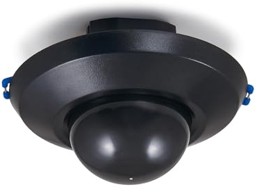 Bewegungsmelder CP-6CC – Infrarot (PIR) – Schwarz – Aufputz-/Unterputzmontage – Erfassungsbereich bis 360° – Reichweite bis 20 m – IP44 – Betriebstemperatur: -20 ~ +40 [°C] – Φ111x65 [mm]