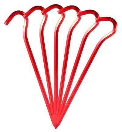 Hemobllo 6stücke Aluminium-Zelt-heringe Pack Robuste Schraubheringe Für Camping Tragbare Erdnägel Mit Praktischem Haken-Design Für Sandigen Oder Harten Boden