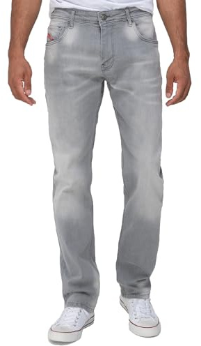 Lorenzo Loren Jeans Herren Hose Regular Fit Denim LL-4019 Grau W44 L32