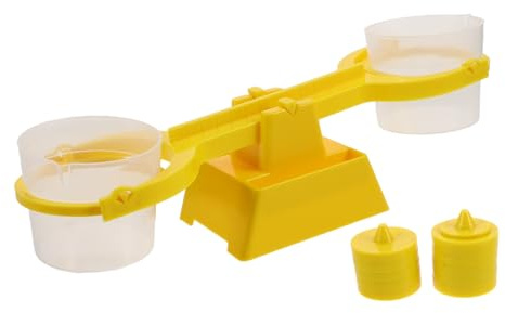 ERINGOGO Classroom Pan Balance Scale Double Bucket Transparent Pans Lightweight Nestable Design for Science Math Experiments Preschool Educational Tool
