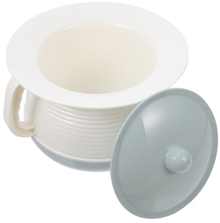 Ciieeo Pot de Chambre en Plastique Épais avec Couvercle, Urinoir Portable pour Garçon et Filles et Adultes, Pot d'Urine Bleu, 1 Pièce, Utilisation Domestique pour Personnes Réutilisable