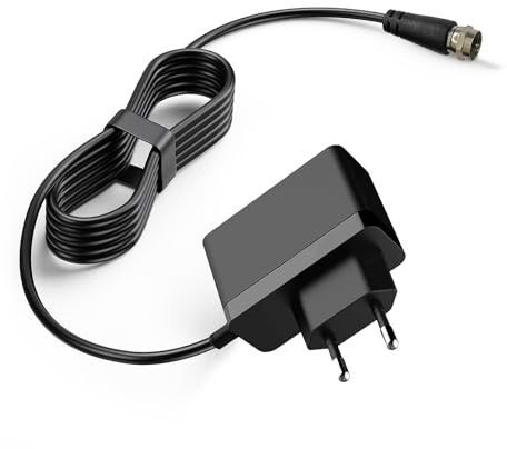 18V Unicable Multischalter Netzteil mit F-Stecker und Schutzdrossel | 1.8m für DUR-line Spaun, Kathrein, Inverto und mehr, LNB, Multiswitch und Sat-Anlagen im Innen- und Außenbereich Schwarz