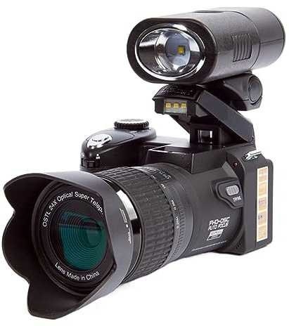 24X Optical Zoom Digital Cameras For Photography Auto Focus 33MP Photo SLR DSLR 1080P HD Video Camcorder 3 Lens Kit Takes Sharp Smooth(16G SD Card,With Flashlight)
