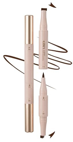 Erinde 2-in-1 Eyeliner Stempel & Eyeliner, Doppelendiges Design mit Wing Stamp und Präzisionsspitze, Wasserfest & Wischfest, Schnell Trocknend, Langanhaltend, Mattes Finish für Cat-Eye Look, Braun